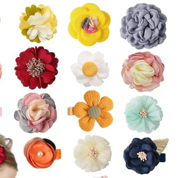 15 Pack Baby Girls Hair Clips Hair Bows Fully Lined Non Slip e Hair Accessories - Picture 3 of 4